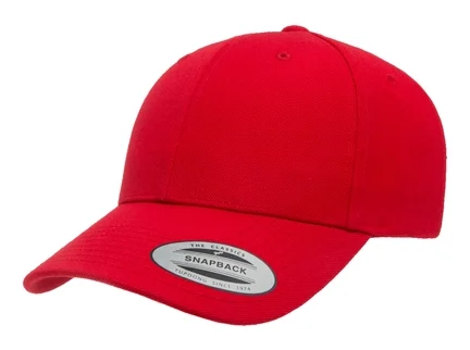 Yupoong Premium Curved Snapback Rot