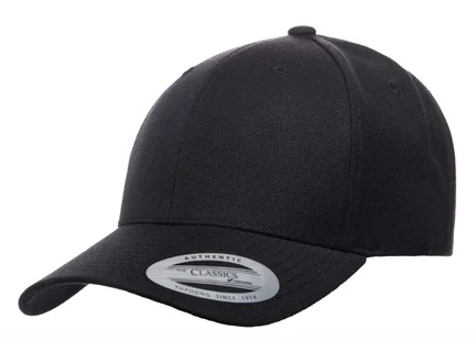 Yupoong Premium Curved Snapback mit gebogenem Schirm