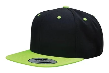 Yupoong 2-Tone Snapback Schwarz Neongelb